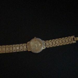 Gold Watch Mini Blinged Out